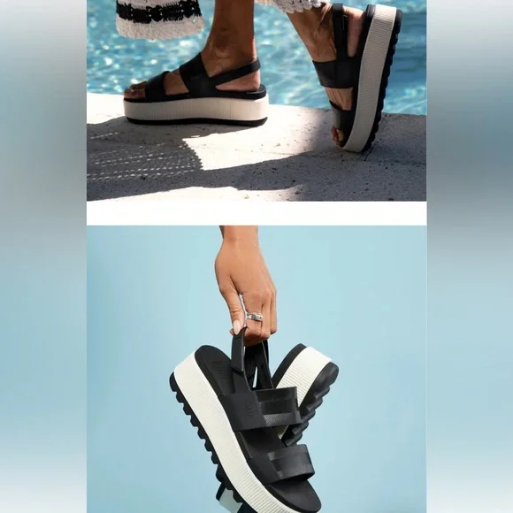 REEF Water Vista Higher Black Vintage Slingback Sandal Woman’s Size 9 - Picture 9 of 10